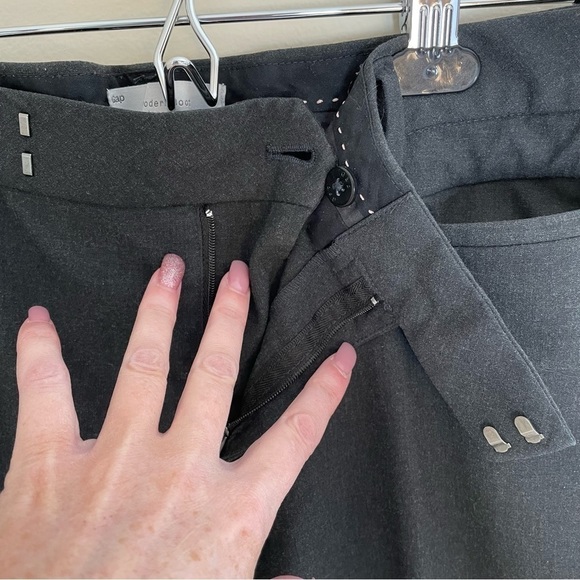 GAP Modern Boot Dress Pants Charcoal, Dual Slit Pockets. - Picture 9 of 9